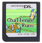 Challenge Runs DS cartridge featuring Dunsparse battling a Minun